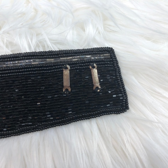 Vintage Nina Ricci Paris Black Beaded Wide Belt main image 4
